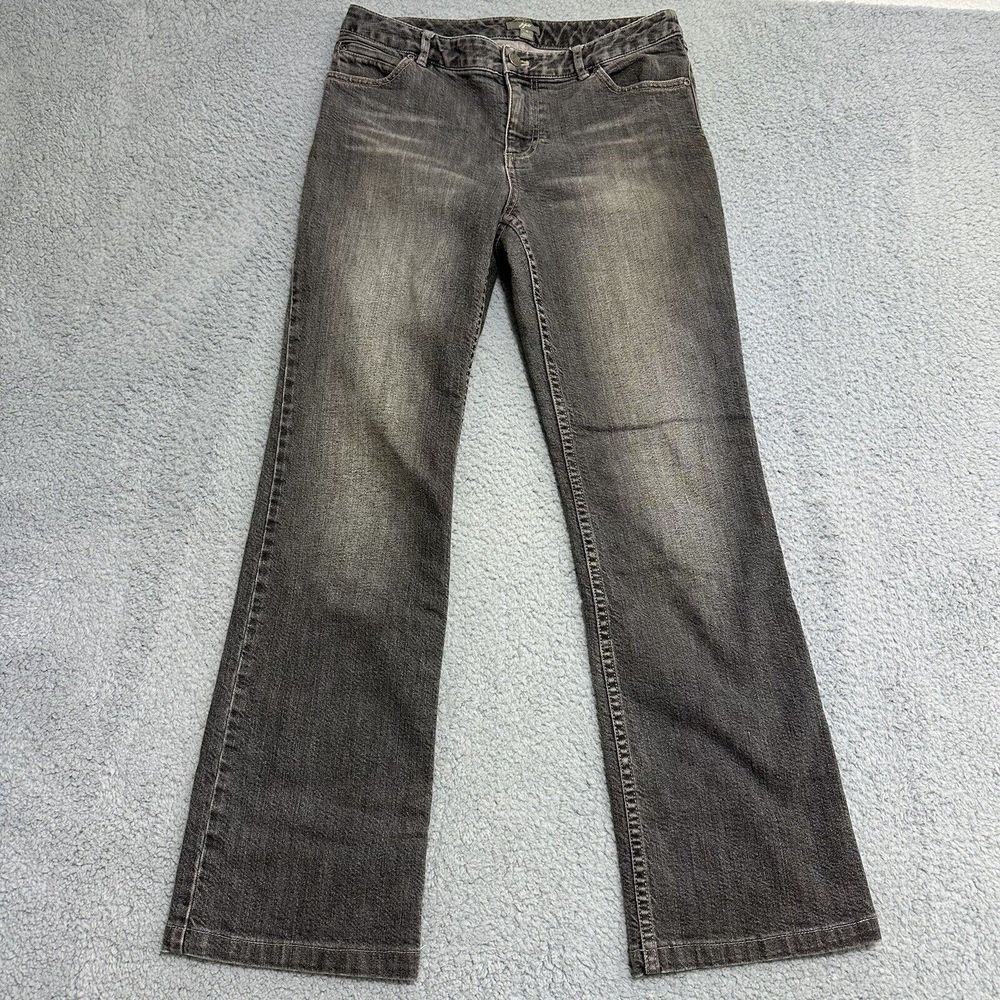 J. Jill Womens Straight Leg Jeans Gray Stretch Denim Zipper Cotton Blend Size 4‎